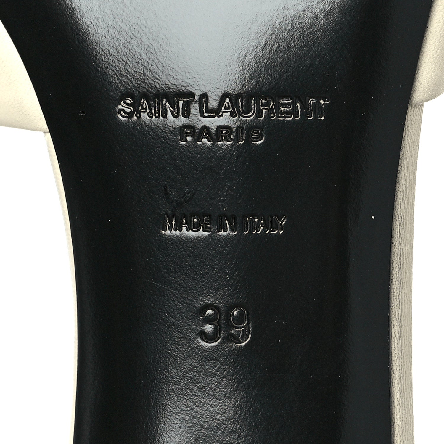 Saint Laurent Lambskin Bianca Mules 39 Pearl 7 of 11