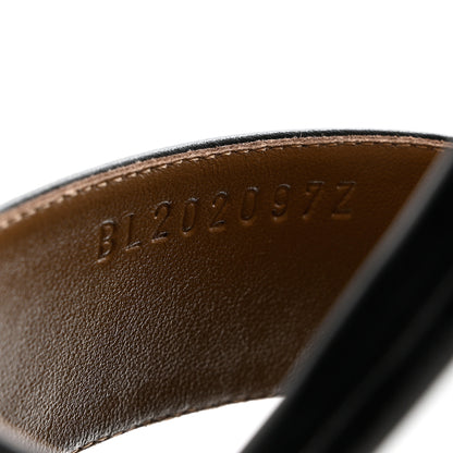 Hermes Heritage Calfskin Baia Sandals 37 Black 6 of 10