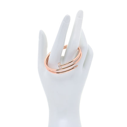 Cartier 18K Pink Gold Diamond Double Wrap Juste Un Clou Bracelet 15 2 of 8