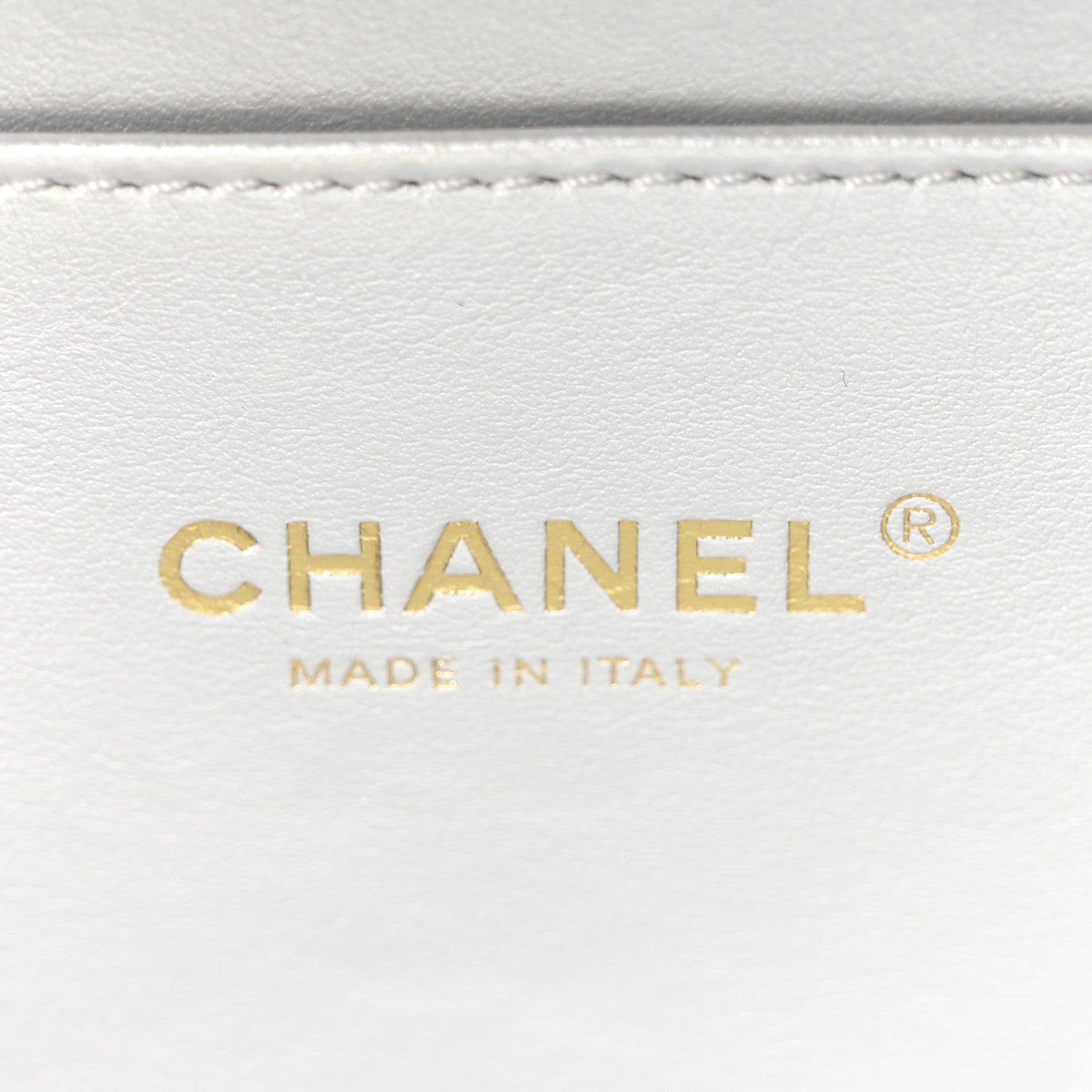 Chanel Shiny Calfskin Quilted Top Handle Vanity Case White 6 of 10