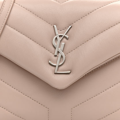 Saint Laurent Calfskin Y Quilted Monogram Toy Loulou Crossbody Bag Marble Pink 6 of 9