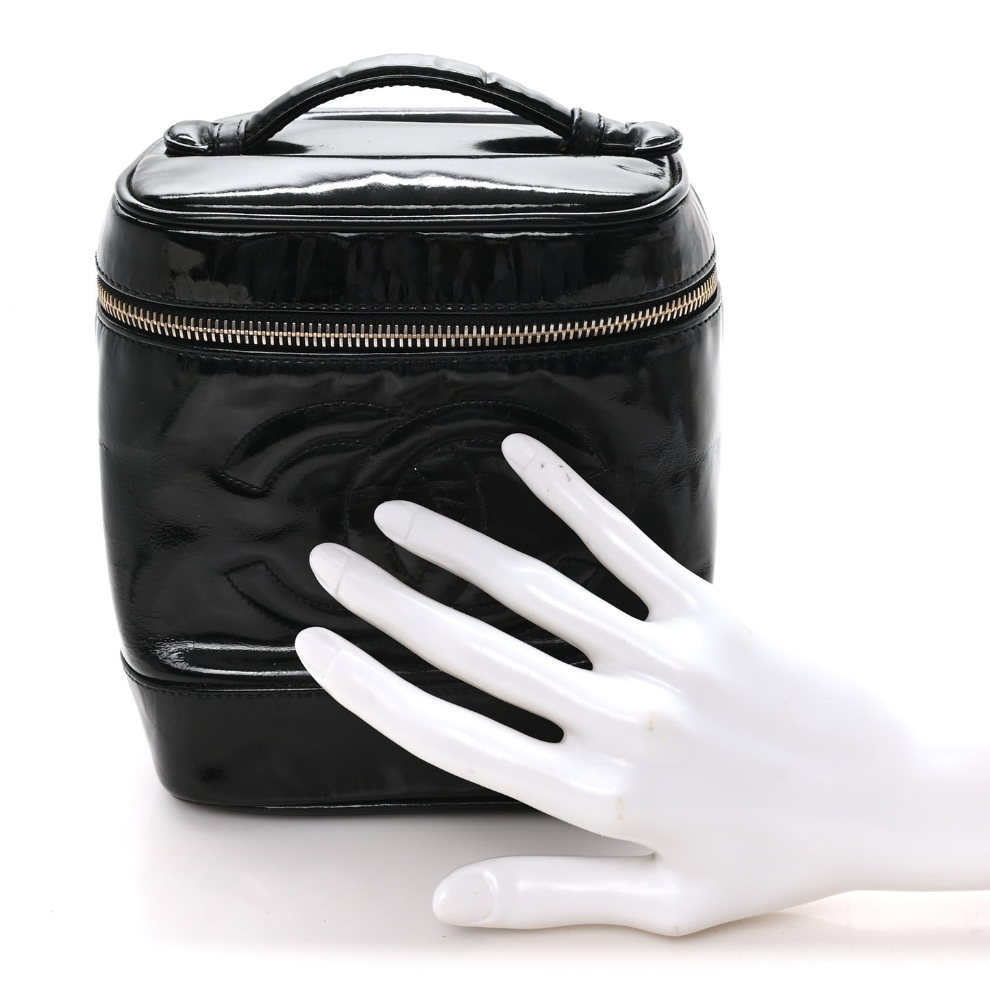 Patent Timeless Vanity Cosmetic Case Black