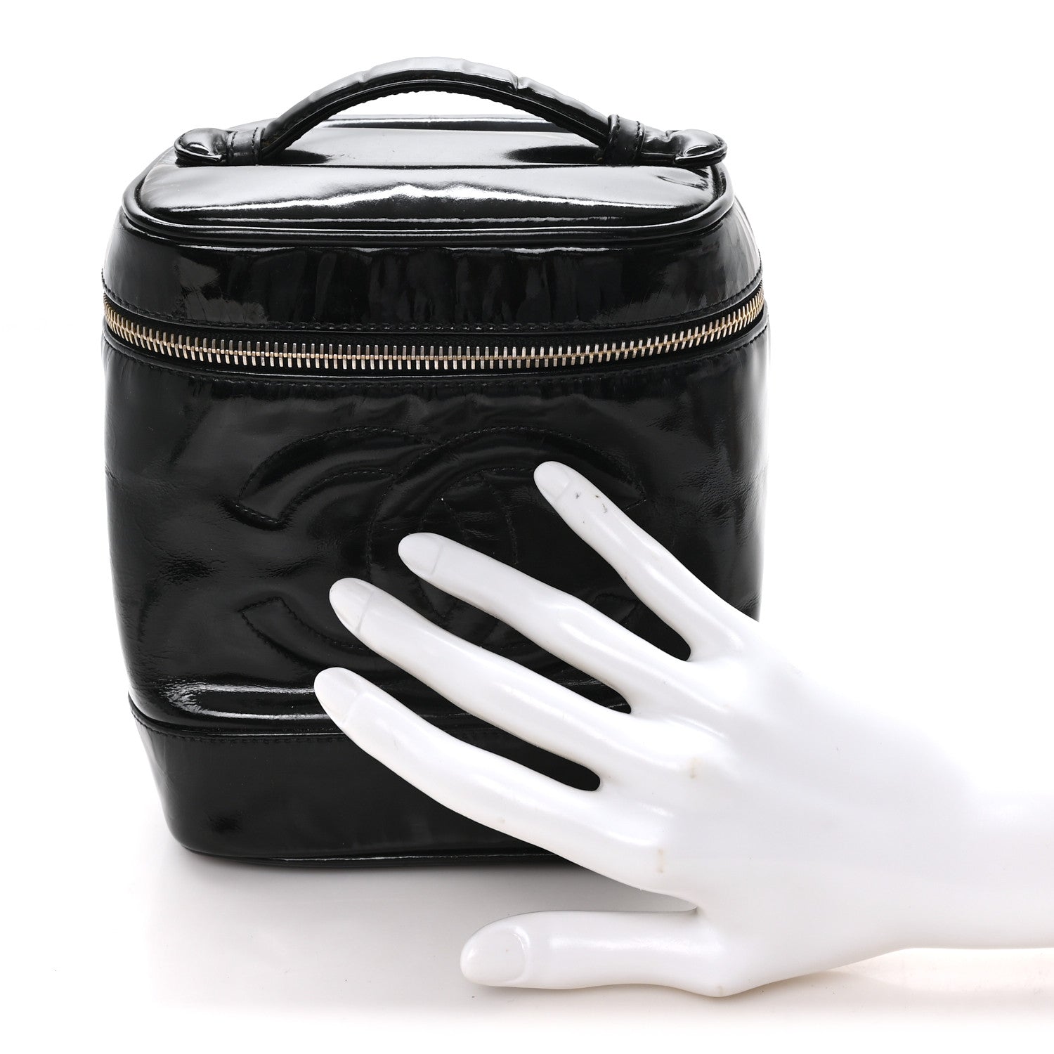 Chanel Patent Timeless Vanity Cosmetic Case Black 2 of 8