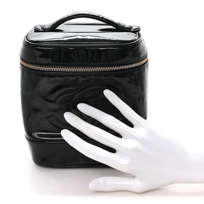 Chanel Patent Timeless Vanity Cosmetic Case Black 2 of 8