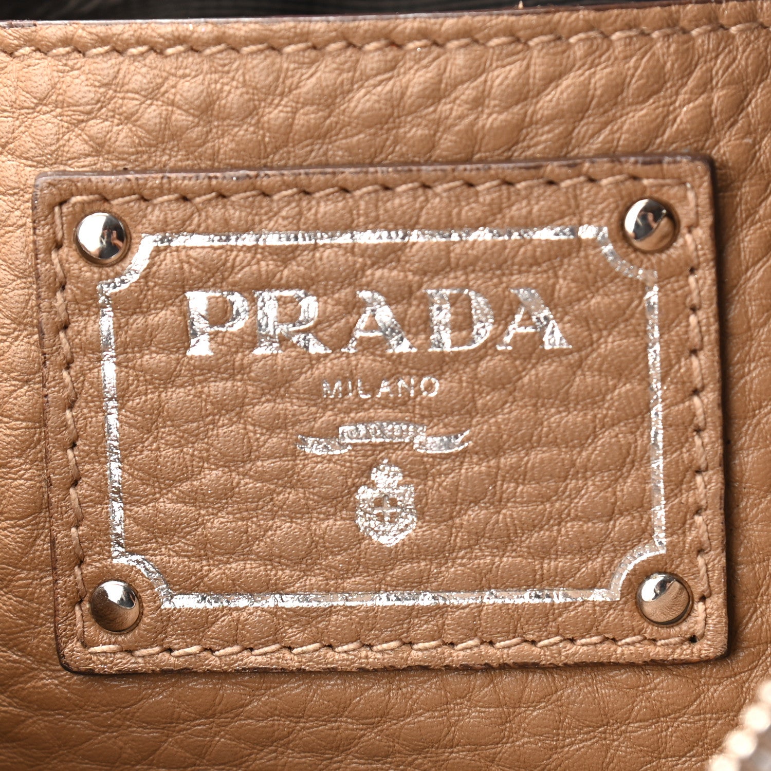 Prada Vitello Daino Zippered Crossbody Bag Sesamo 6 of 10