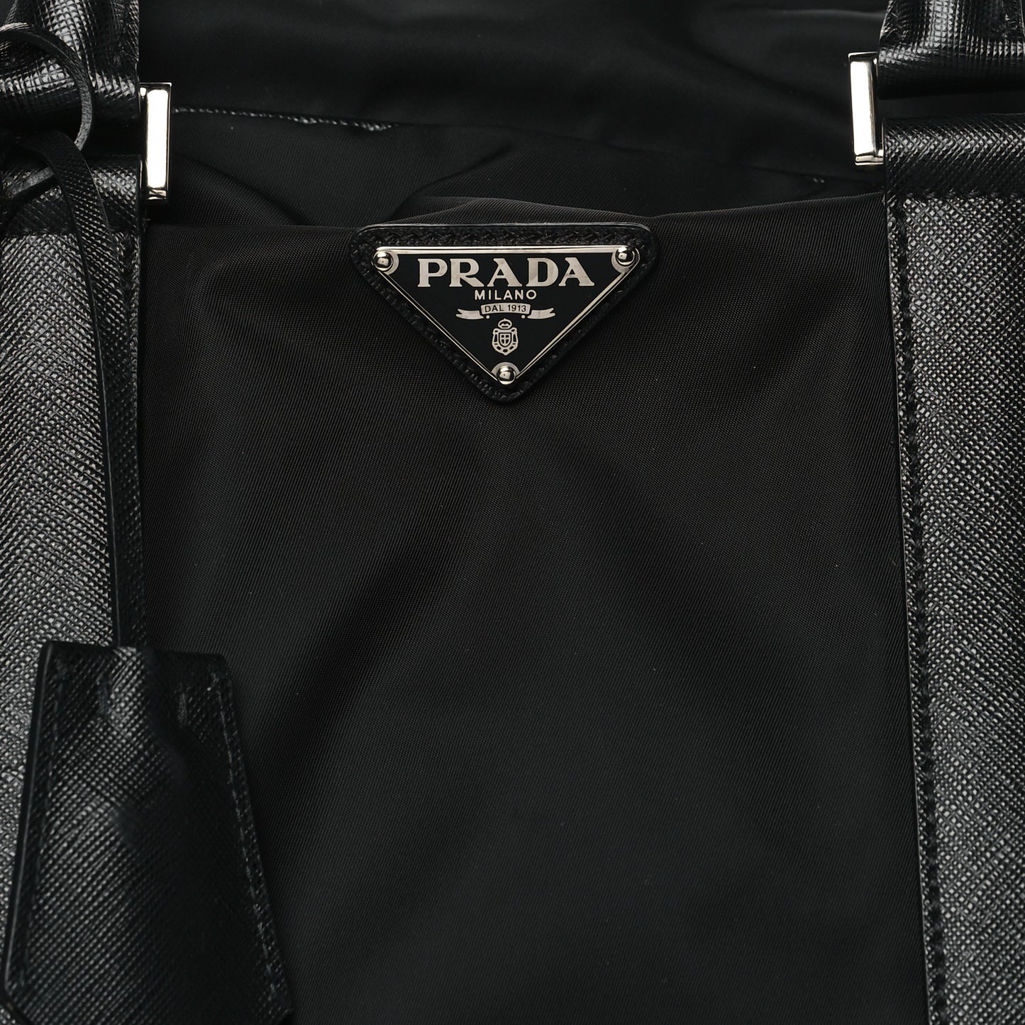 Tessuto Nylon Saffiano Duffle Black