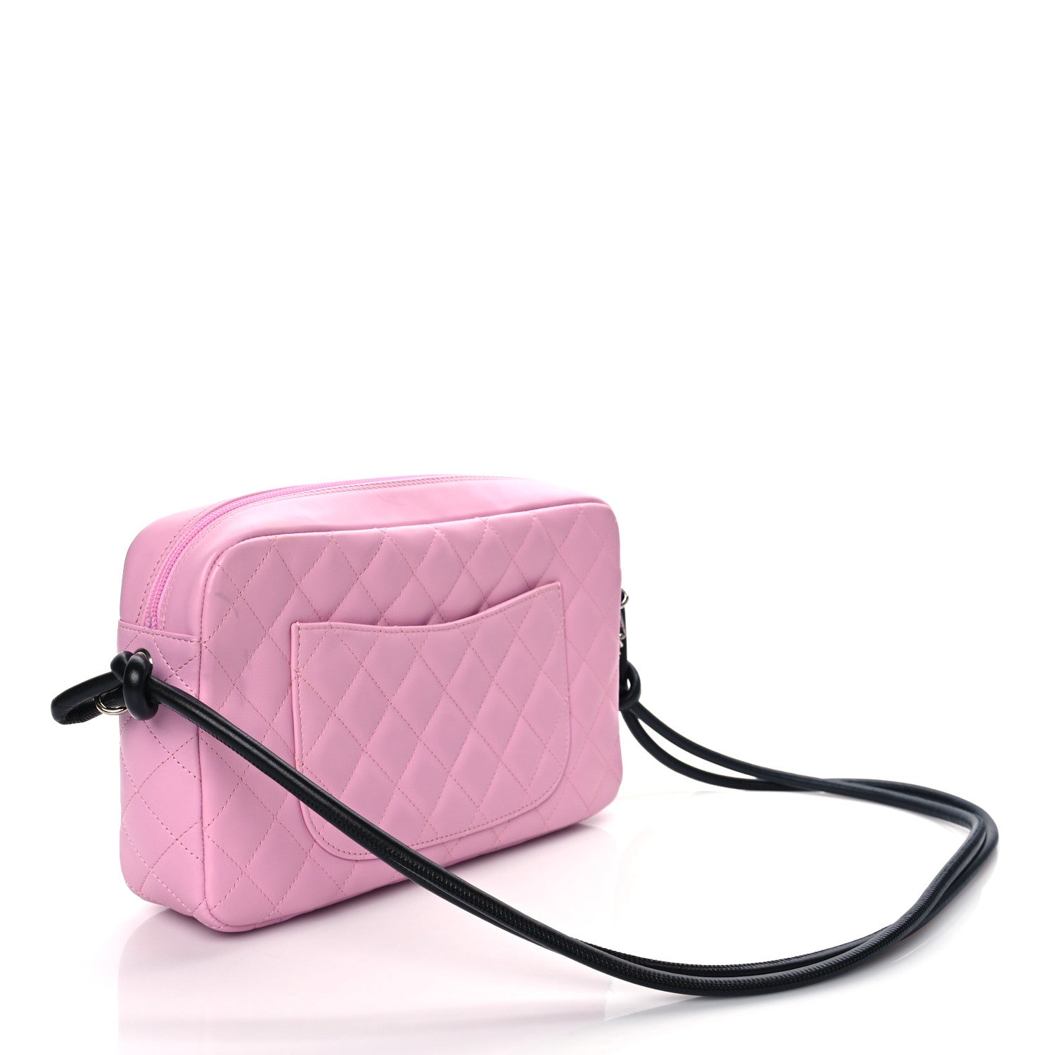 Chanel Calfskin Quilted Cambon Camera Case Pink Black 3 of 12