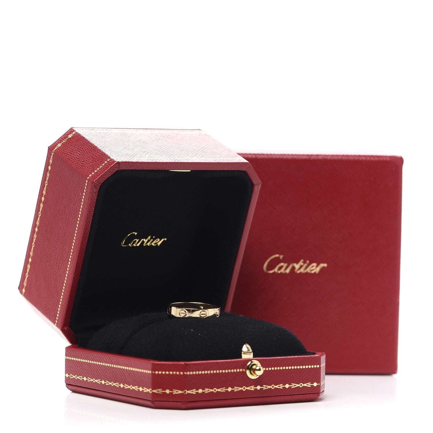 Cartier 18K Yellow Gold 3.5mm LOVE Wedding Band Ring 54 6.75 5 of 5