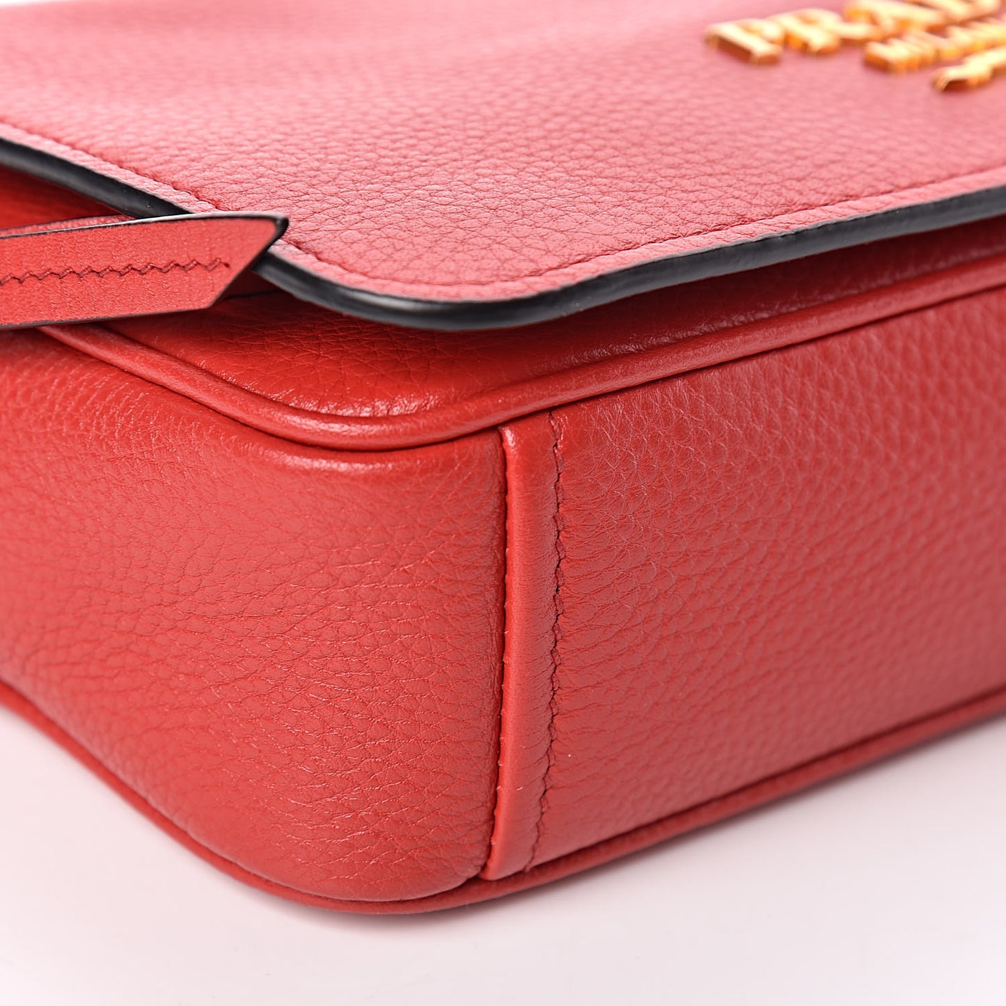 Vitello Phenix Flap Crossbody Rosso