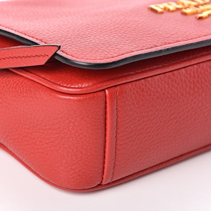 Prada Vitello Phenix Flap Crossbody Rosso 9 of 10