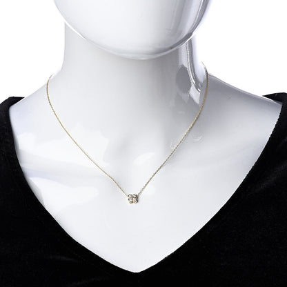 Tiffany 18K Yellow Gold Diamond Flower Pendant Necklace 2 of 4