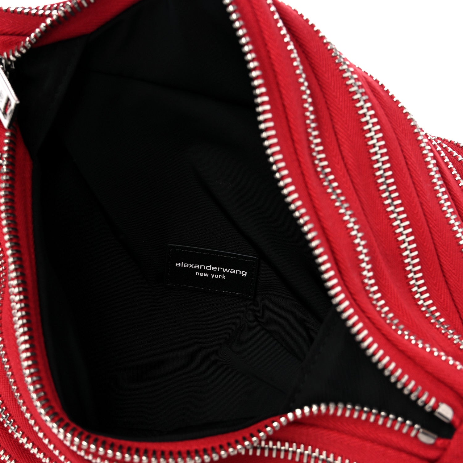 Alexander Wang Metal Nylon Zipper Clutch Red 5 of 8