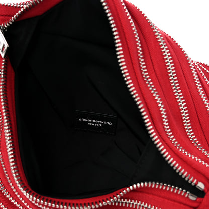 Alexander Wang Metal Nylon Zipper Clutch Red 5 of 8