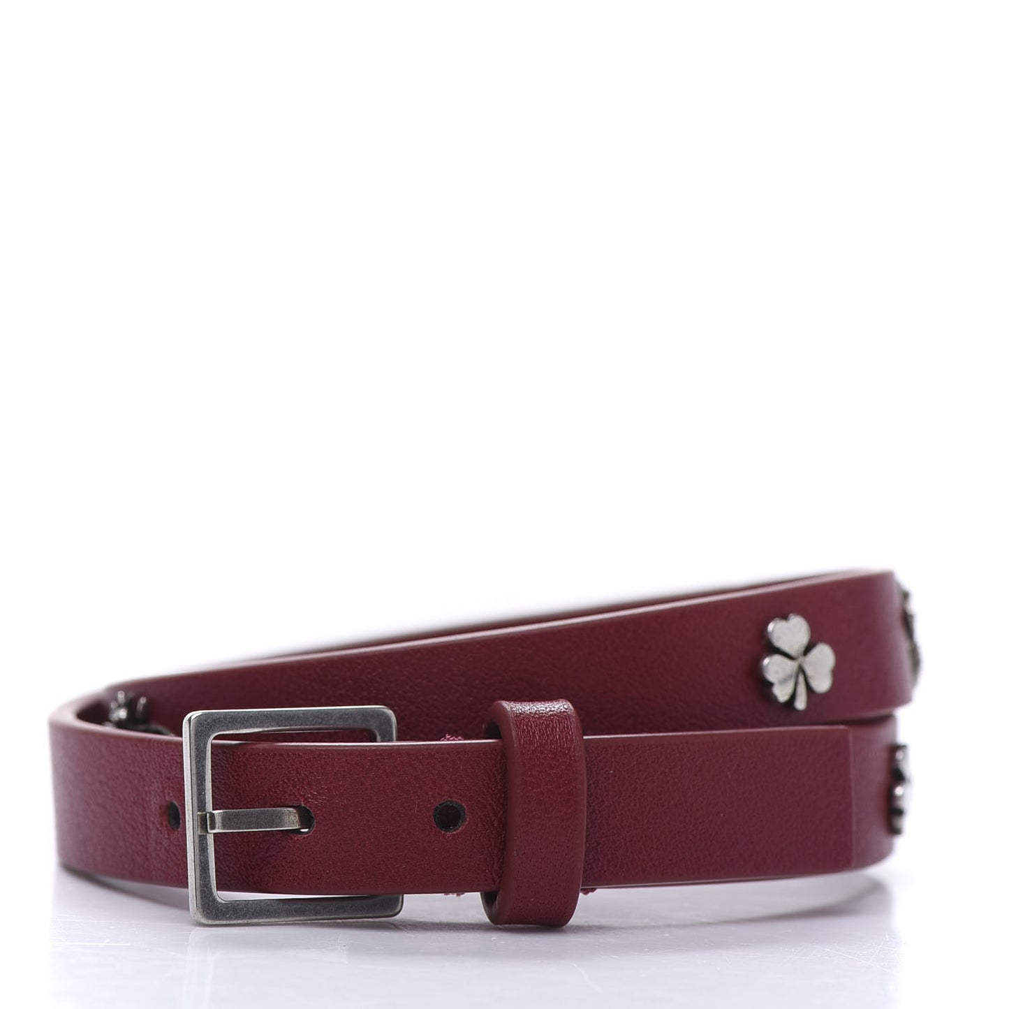 Calfskin Bee Double Bracelet Red