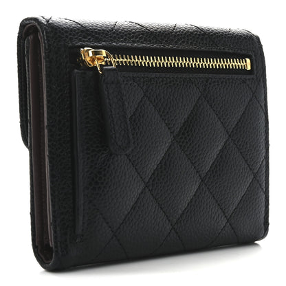 Chanel Caviar Quilted Compact Flap Wallet Black 3 of 9