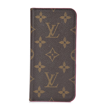Louis Vuitton Monogram iPhone X Folio Case Rose Pop 1 of 8