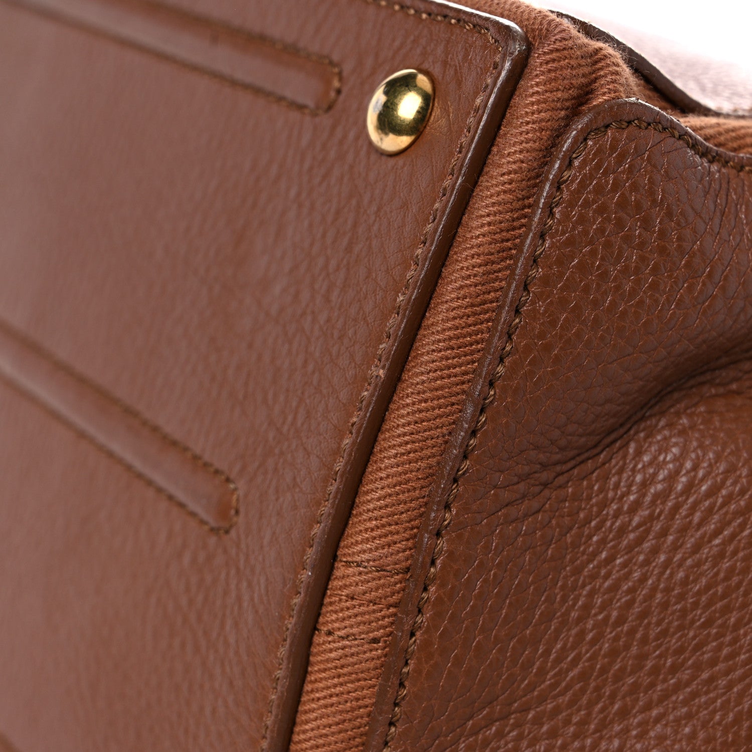 Saint Laurent Calfskin Canvas Medium Muse Two Brown 12 of 23
