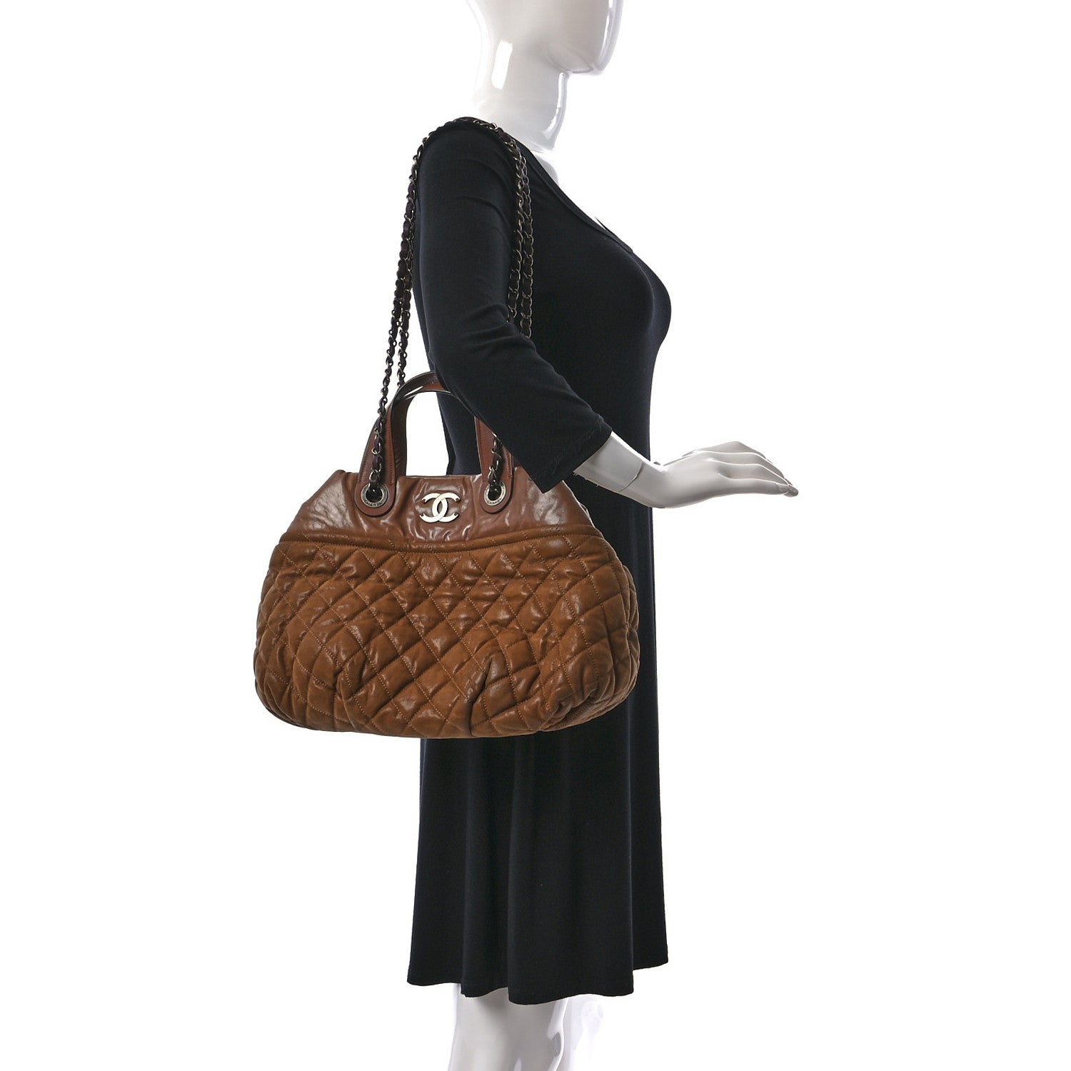 Chanel Iridescent Calfskin Small In The Mix Tote Light Brown 2 of 11