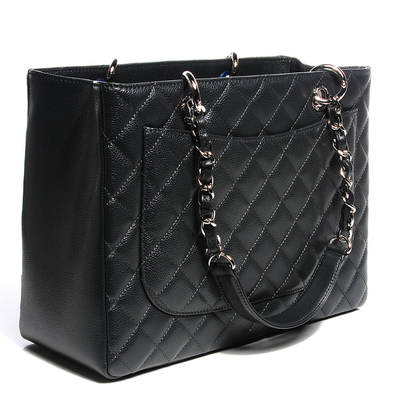 Chanel Caviar Grand Shopping Tote GST Dark Grey 4 of 15