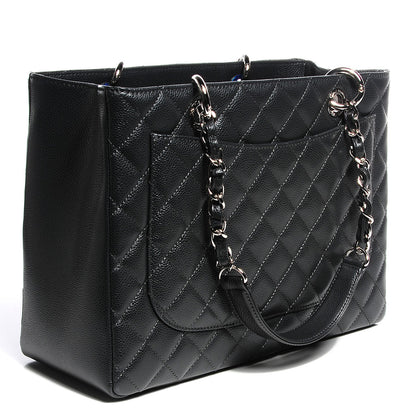 Chanel Caviar Grand Shopping Tote GST Dark Grey 4 of 15