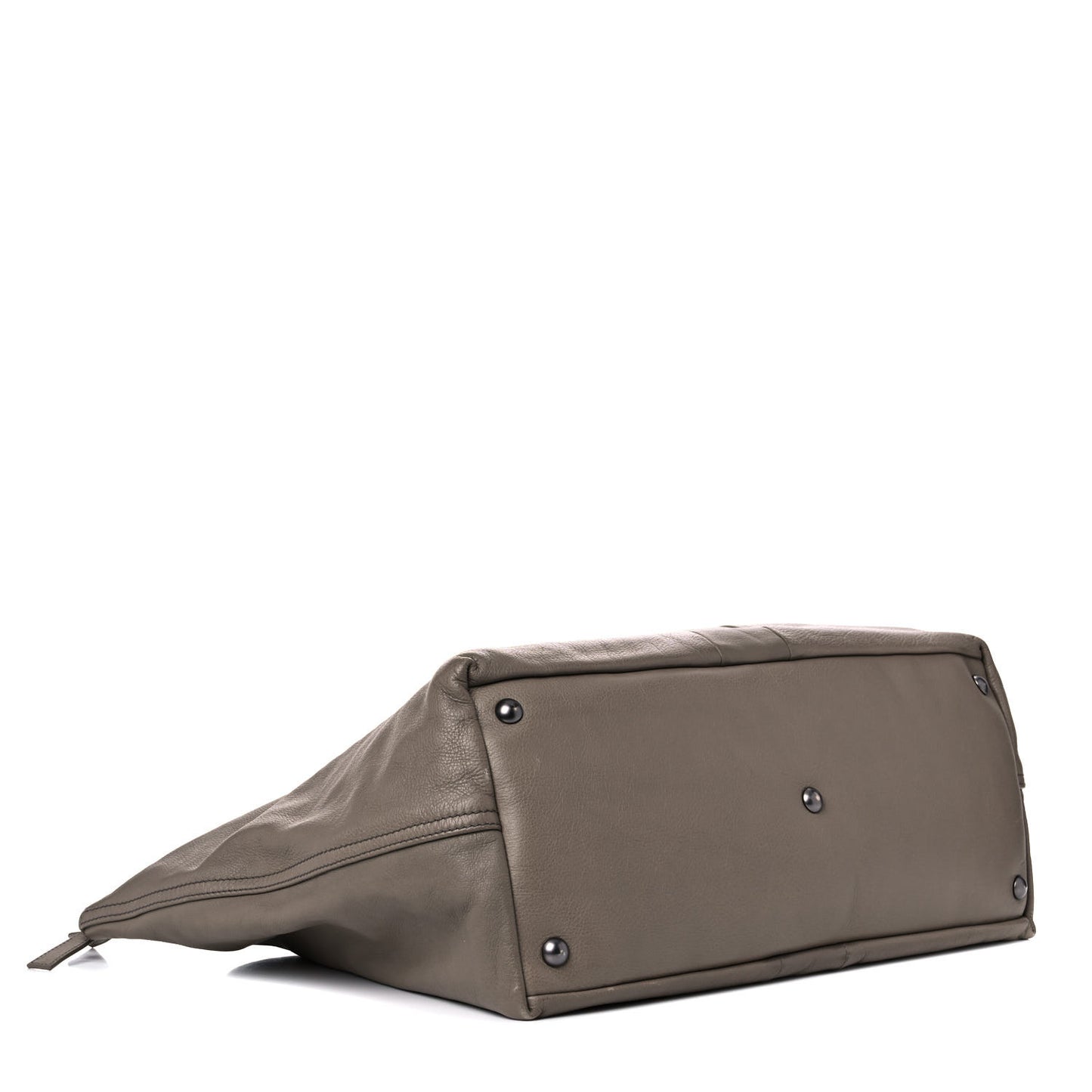 Calfskin Sac Hamptons Weekender Bag Taupe