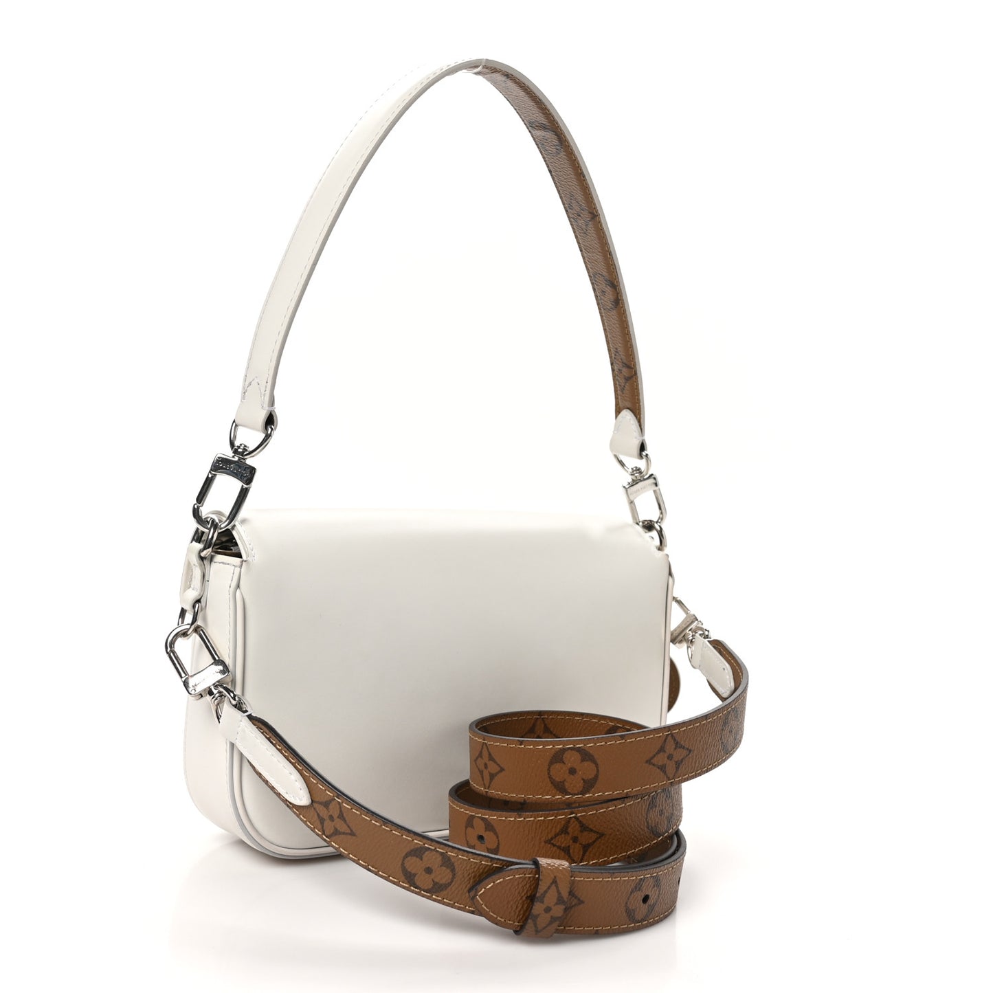 Calfskin Reverse Monogram Swing White