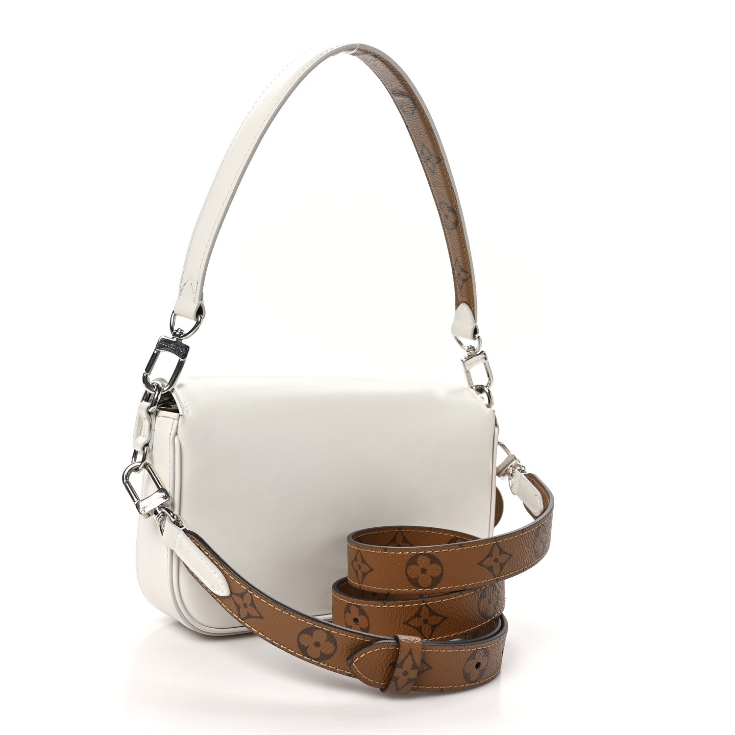 Louis Vuitton Calfskin Reverse Monogram Swing White 3 of 10