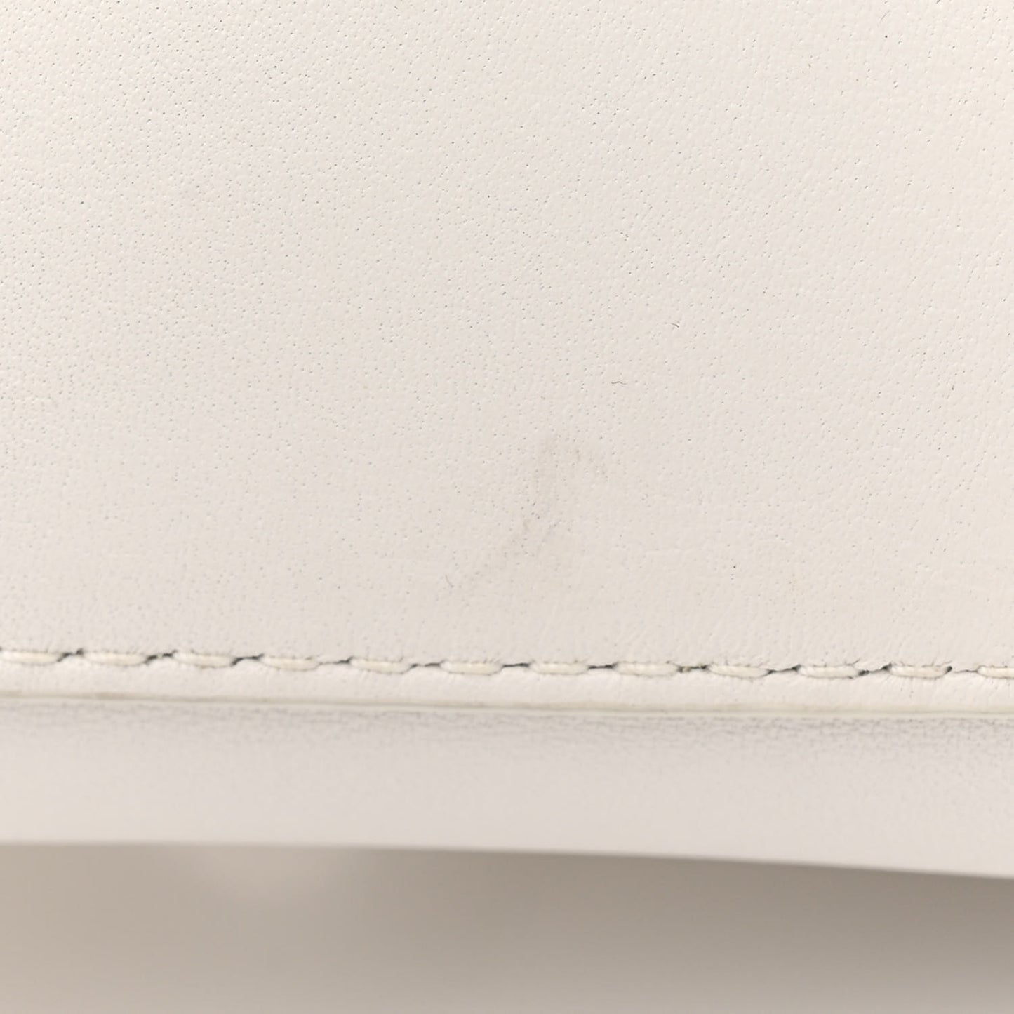 Calfskin Small The Point Triangle Bag Chalk