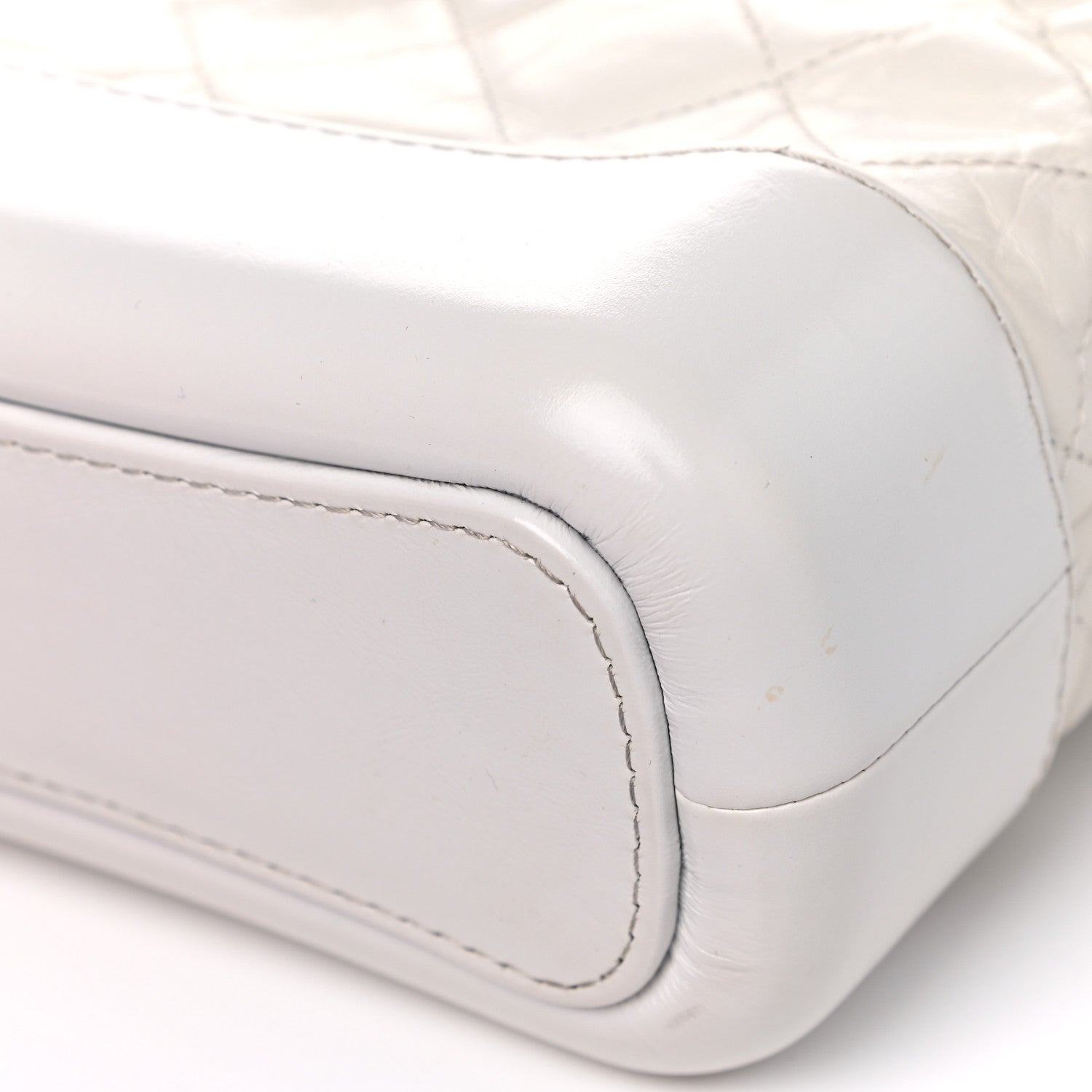 Chanel Aged Calfskin Quilted Small Gabrielle Hobo White 13 of 16