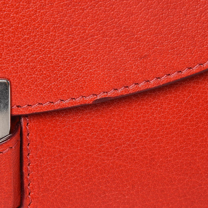 Celine Grained Calfskin Trotteur Clutch Red 8 of 8