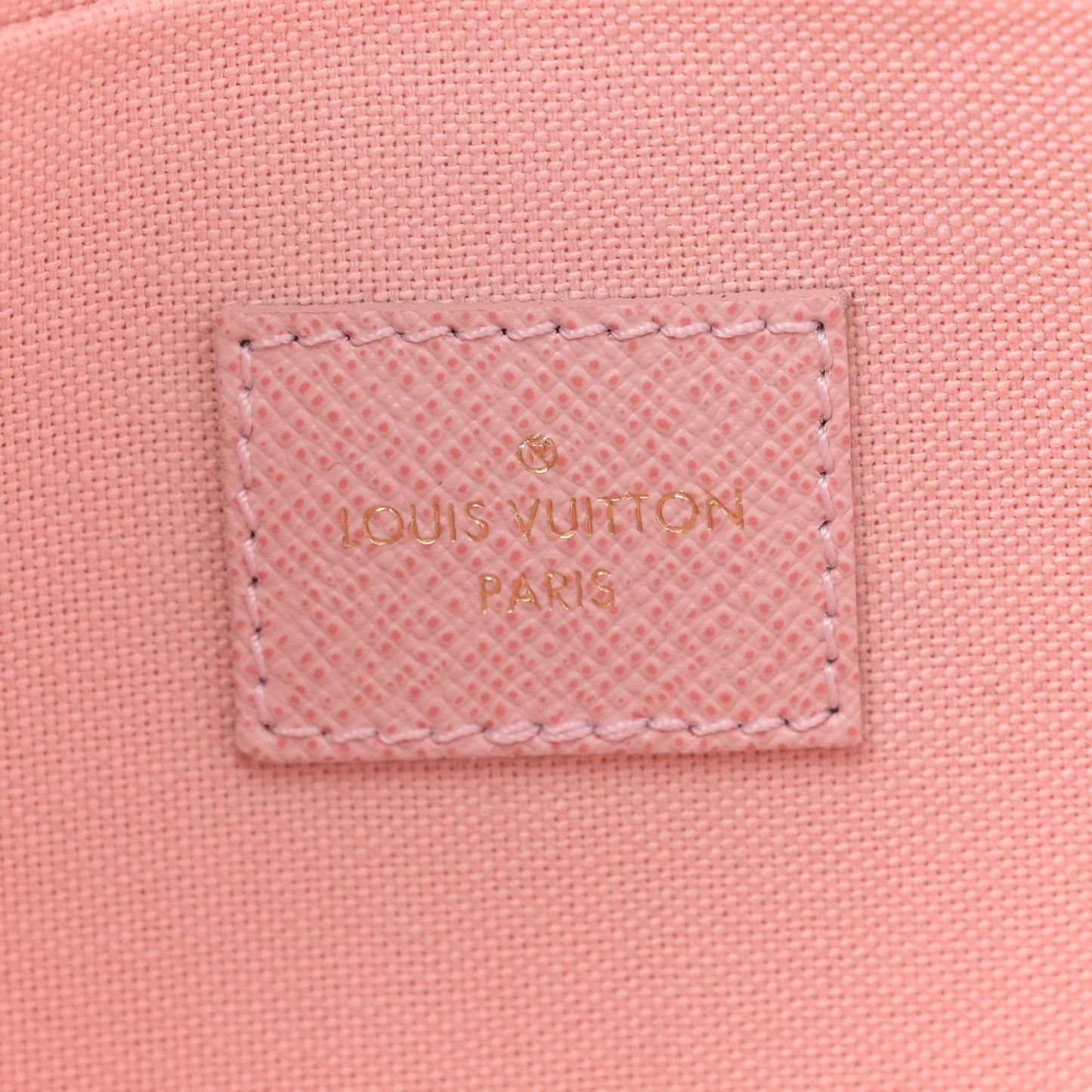 Damier Azur Pochette Felicie Chain Wallet Rose Ballerine