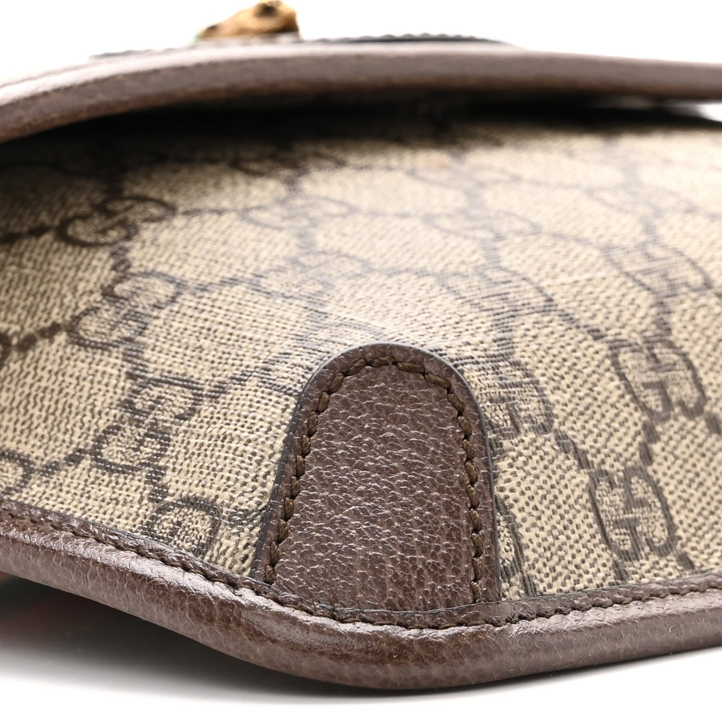 GG Supreme Monogram Neo Vintage Web Belt Bag Brown
