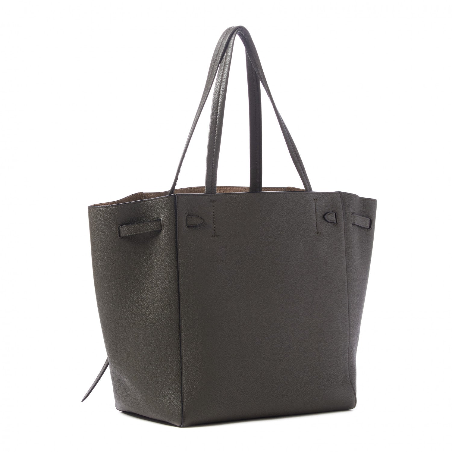 Celine Soft Grained Calfskin Small Belt Cabas Phantom Taupe 2 of 9