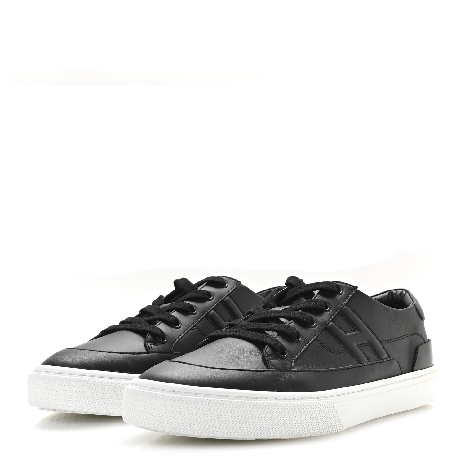 Hermes Calfskin Mens Deep Sneakers 44 Black 4 of 8