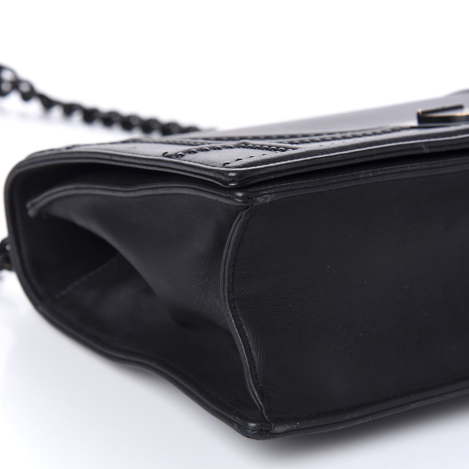 Christian Dior Ultra Matte Calfskin Studded Medium Diorama Flap Bag Black 6 of 11