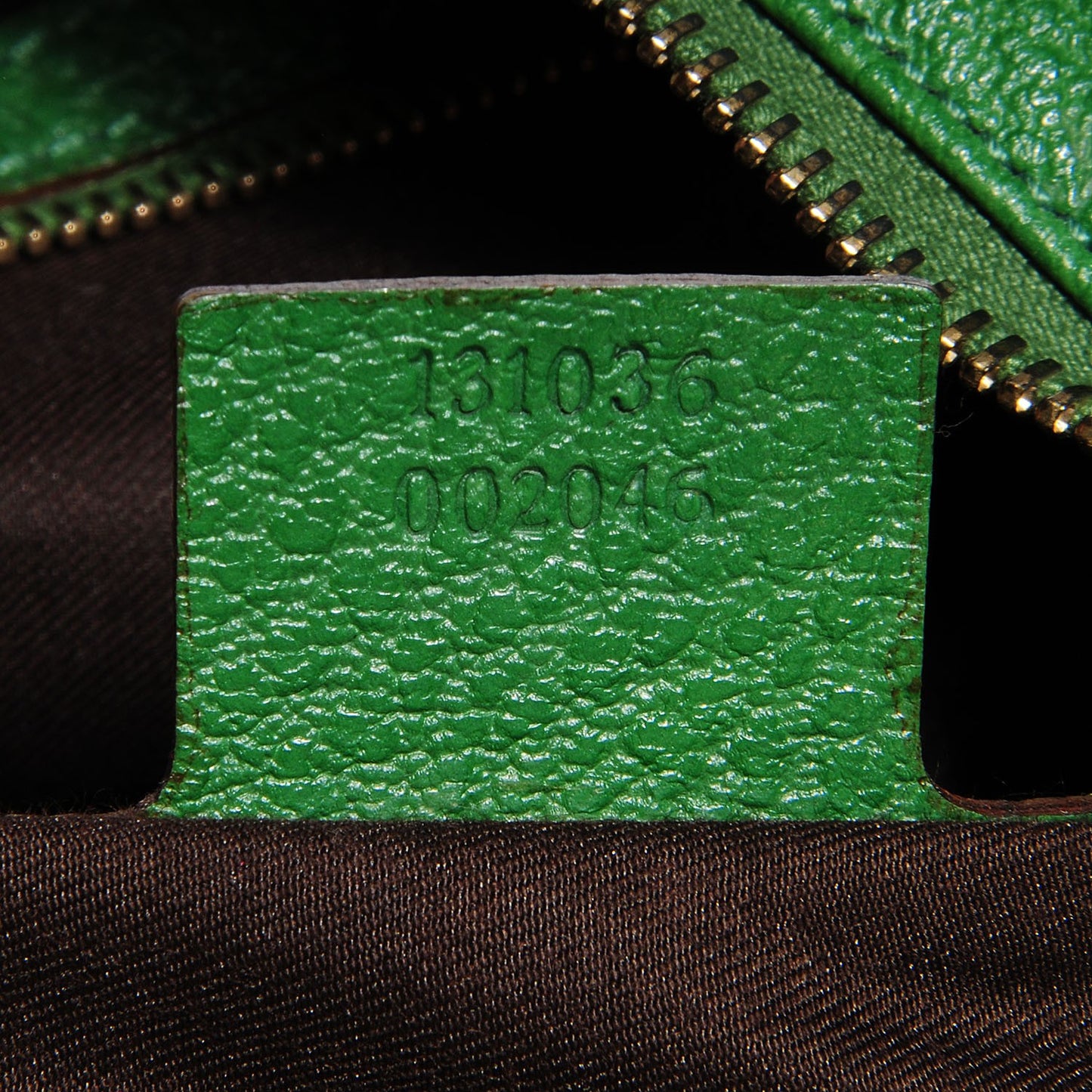 Leather Half Moon Bamboo Ring Hobo Green