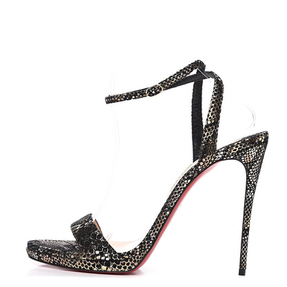 Christian Louboutin Suede Loubi Queen 120 Pumps 40.5 Black Platine 1 of 8