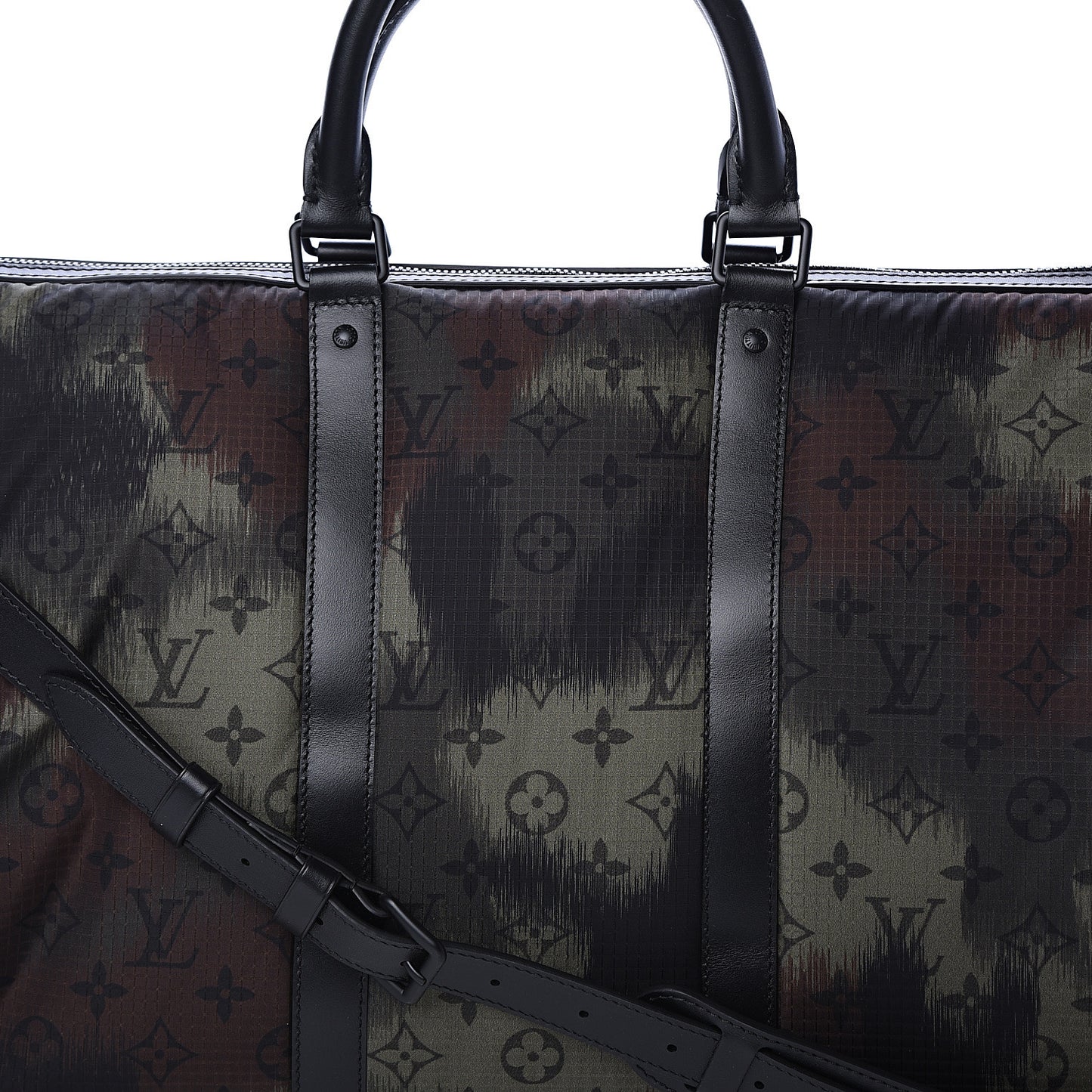 Nylon Monogram Camouflage Keepall Bandouliere 50 Kaki