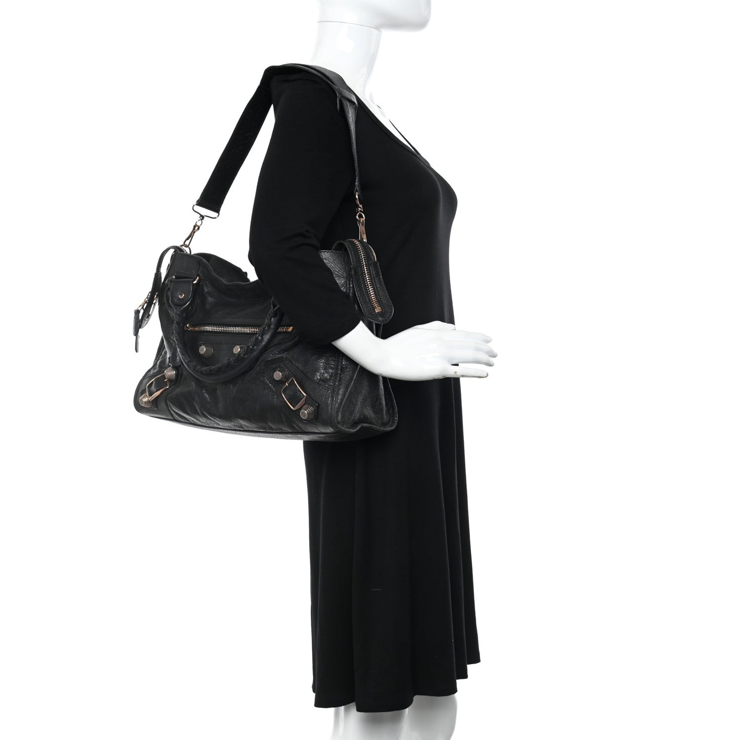Agneau Giant 21 Rose Gold Hardware City Black