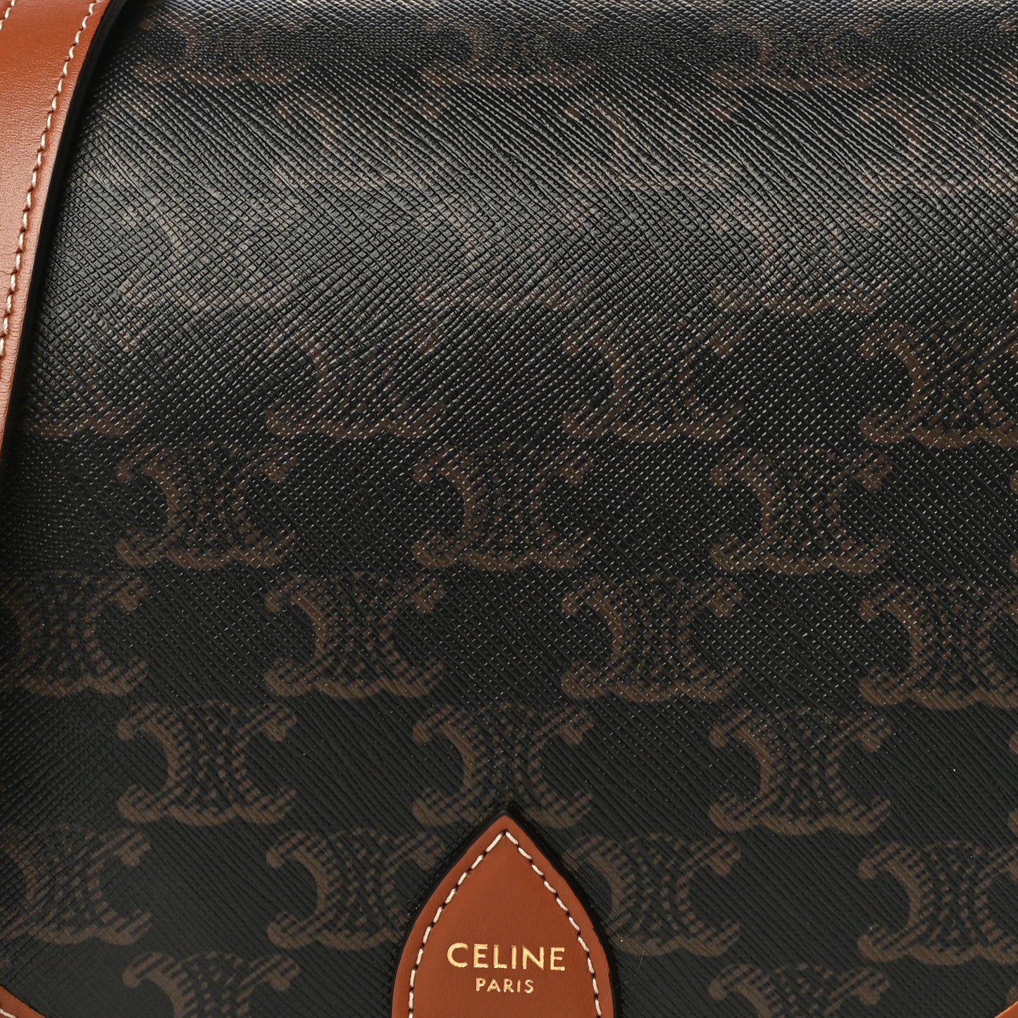 Triomphe Canvas Medium Folco Bag Tan