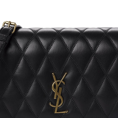 Saint Laurent Lambskin Diamond Quilted Monogram Angie Chain Bag Black 11 of 11