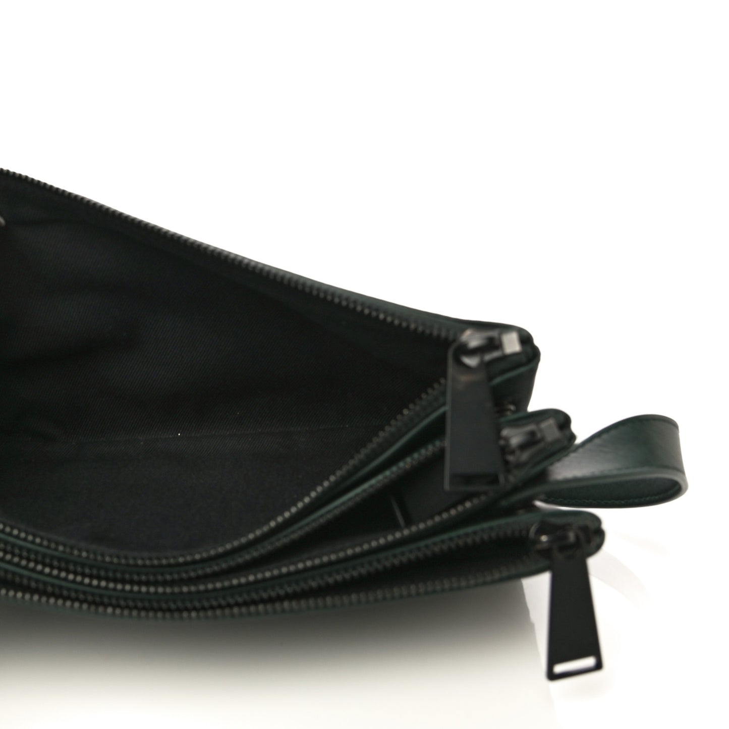 Nappa Intrecciato Triple Zip Messenger Bag Bottle