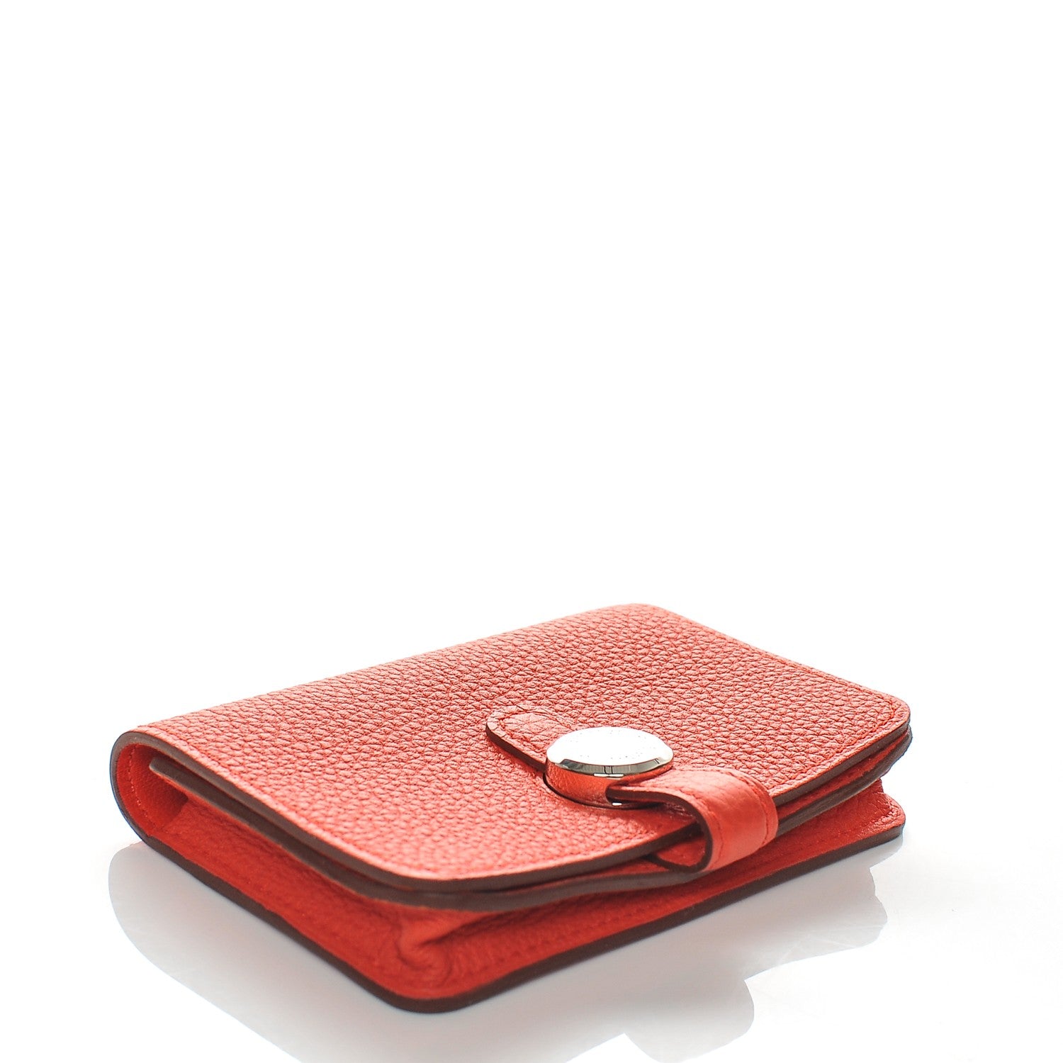 Hermes Togo Dogon Card Case Key Holder Capucine 4 of 7