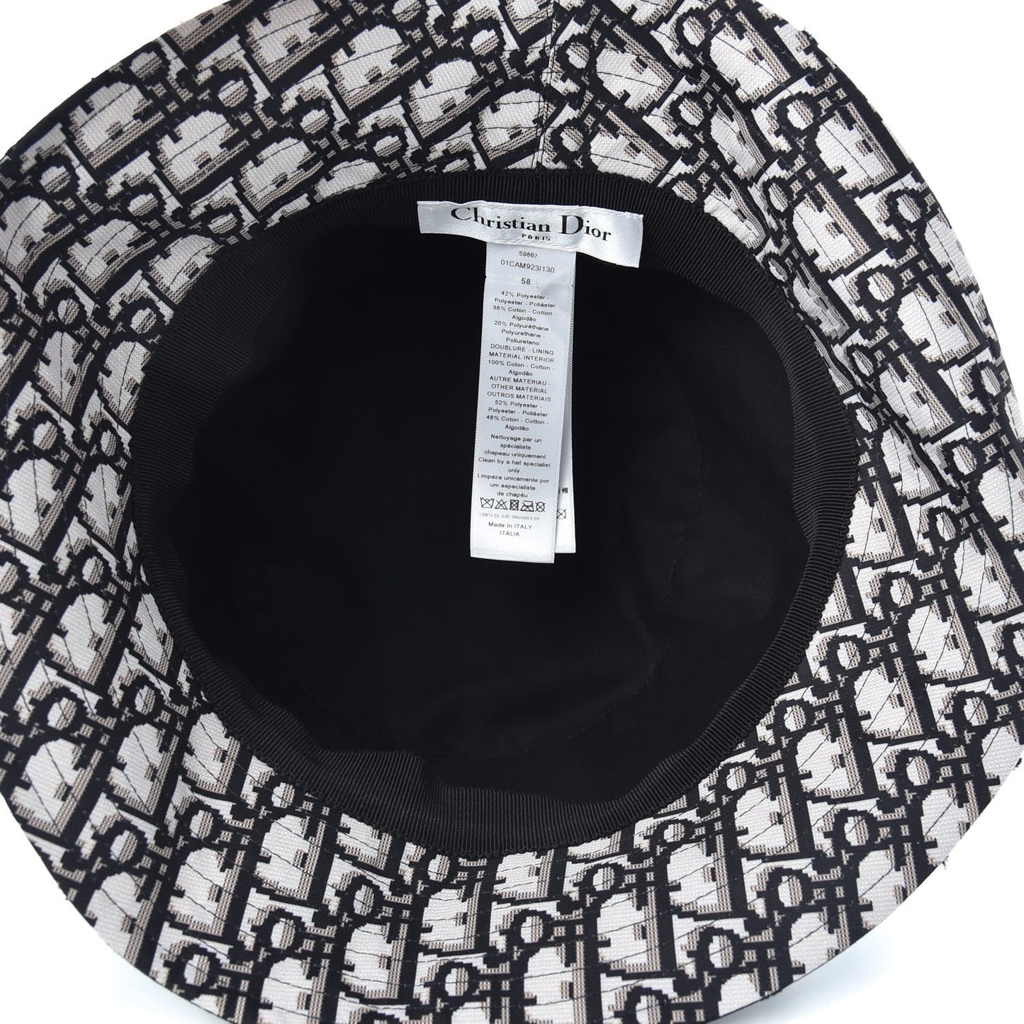 Camouflage Logo Bucket Hat 58 Black