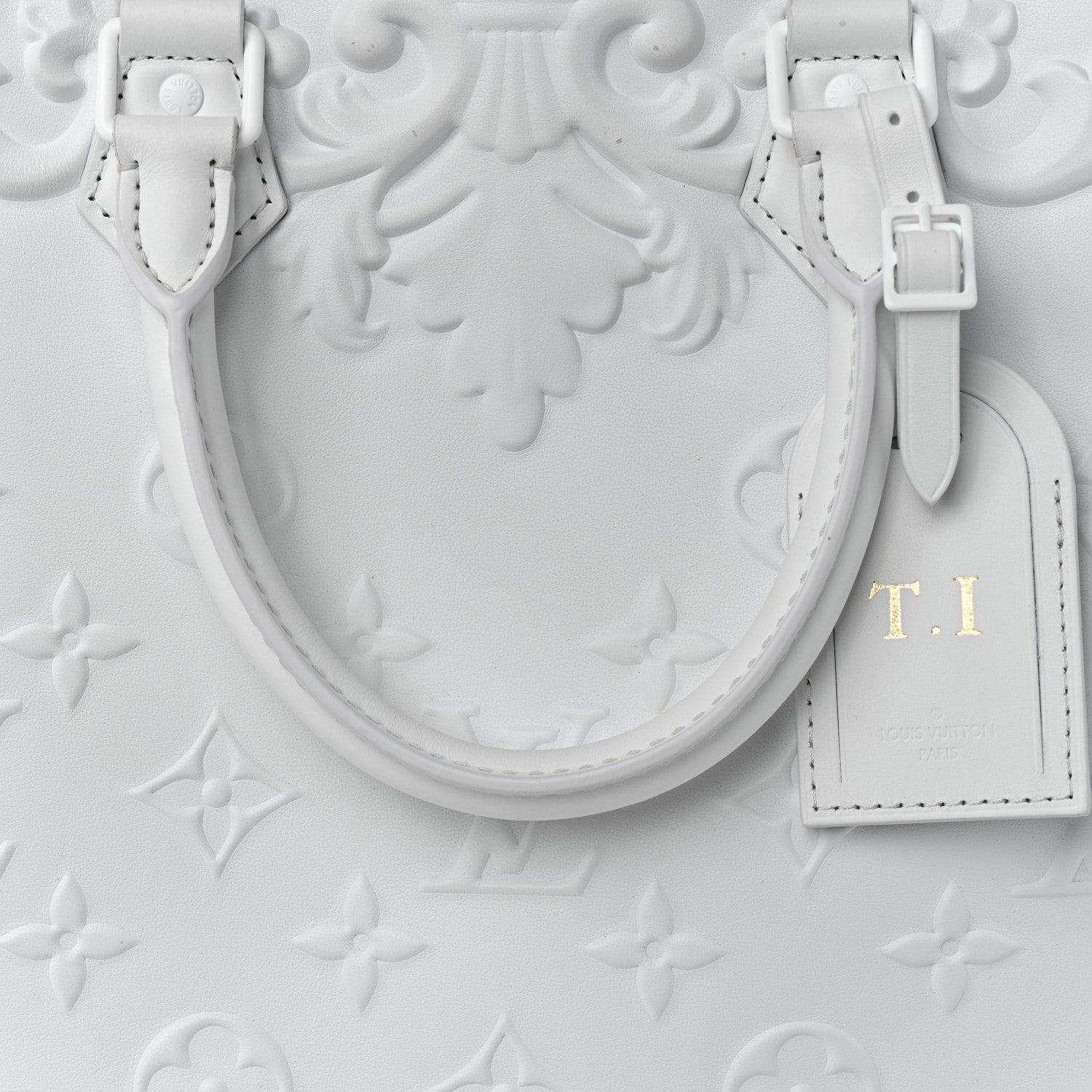 Louis Vuitton Calfskin LV Ornament Sac Plat 24H Optic White 6 of 16