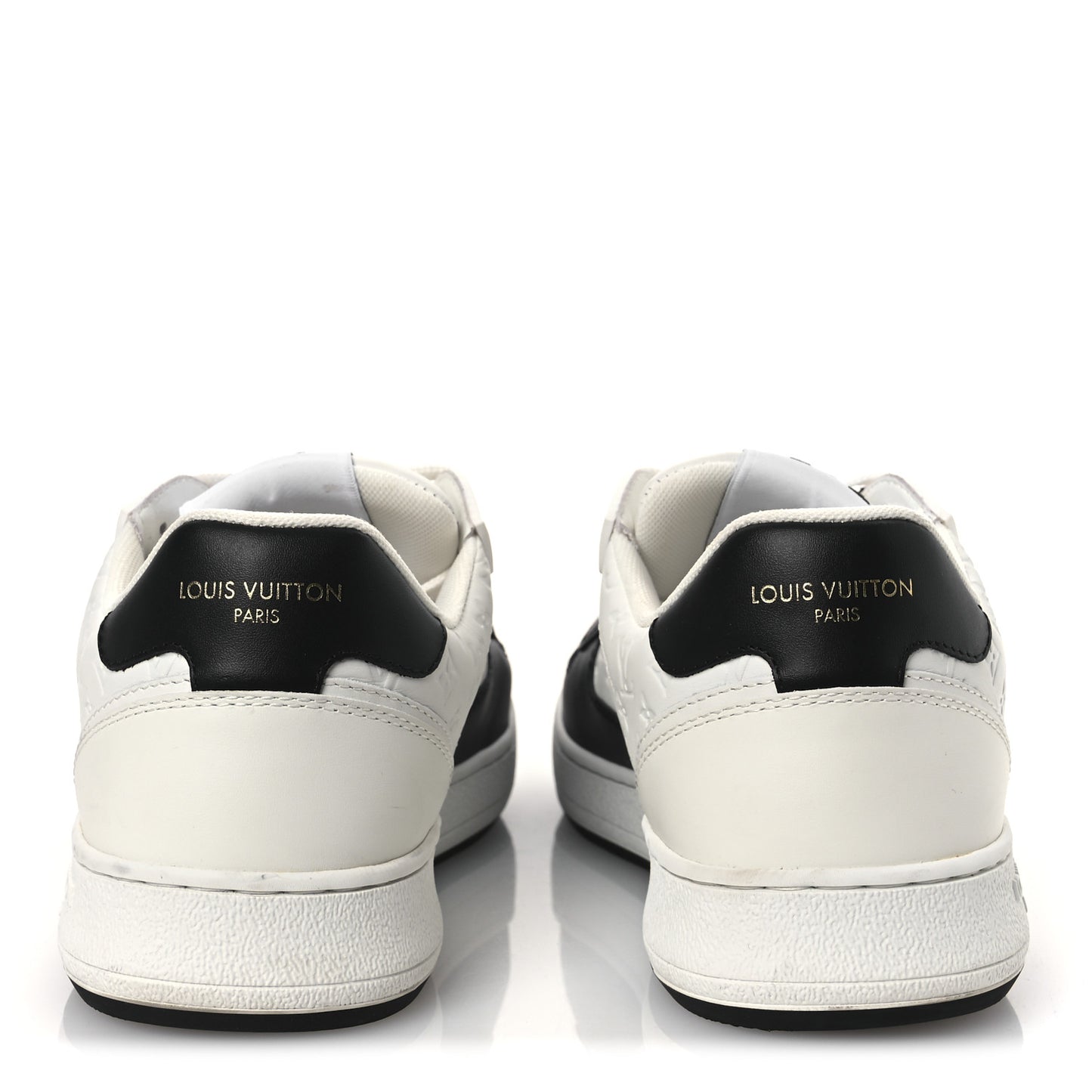 Calfskin Monogram LV Stadium Sneaker 38 White Black