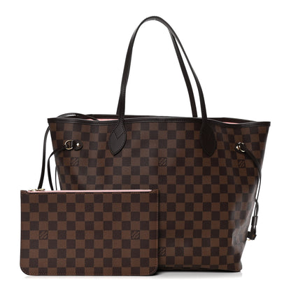Louis Vuitton Damier Ebene Neo Neverfull MM Rose Ballerine 1 of 5