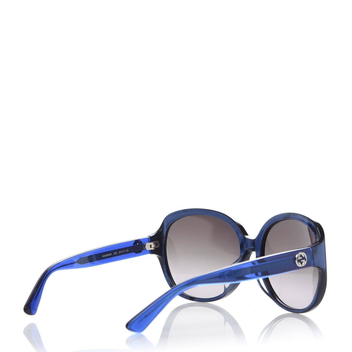 Acetate Oversized Round Sunglasses GG0080SK Blue
