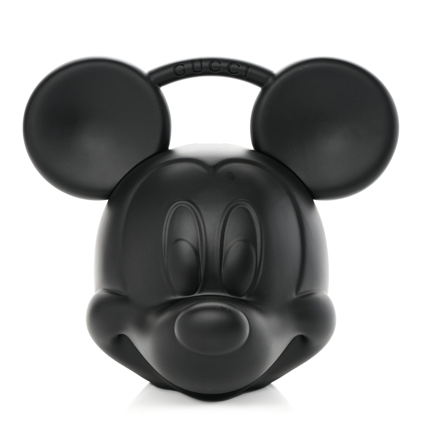 X DISNEY Plastic Mickey Mouse Top Handle Bag Matte Black