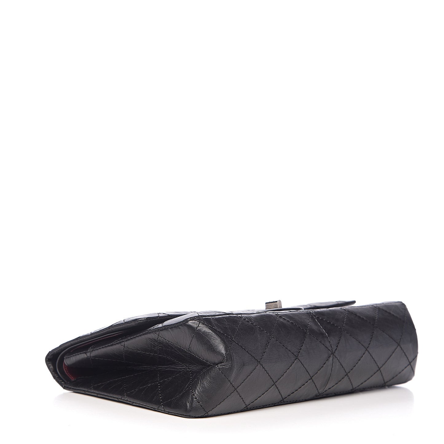 Aged Calfskin Quilted 2.55 Reissue 227 Flap Black